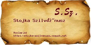Stojka Szilvánusz névjegykártya